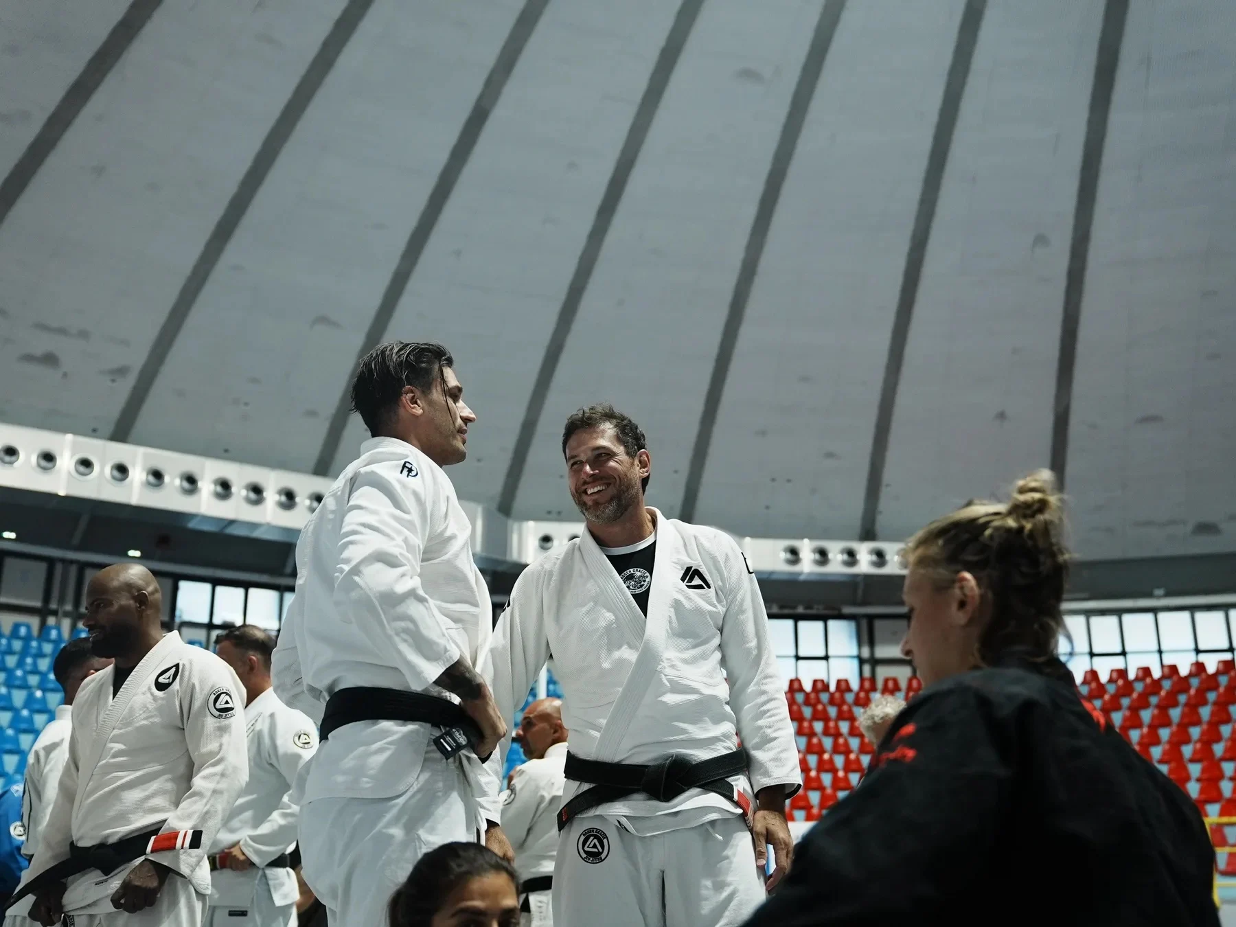 Alberto Diaz con Roger Gracie al camp di Cagliari